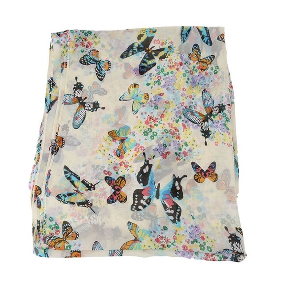 NEW Butterfly Spring/Summer Scarf - Picture 3 of 4
